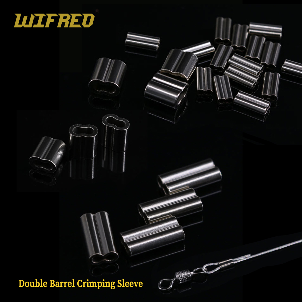 Leader Line - Wifreo-Latão Duplo Barril Friso Mangas, Pesca