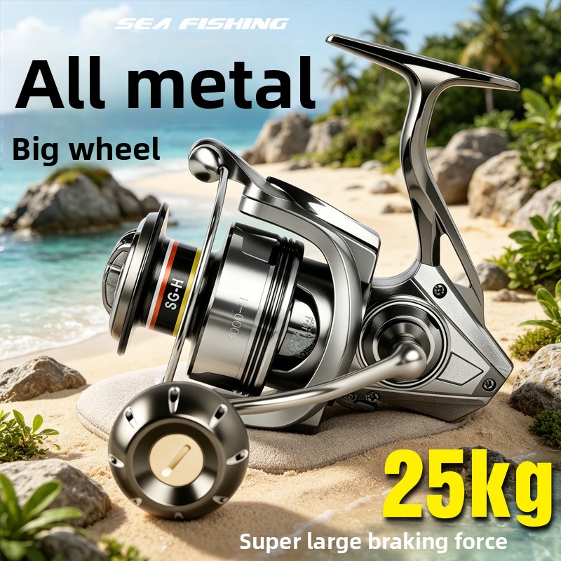 Ice Fishing Line - Carretilhas de pesca premium em metal,