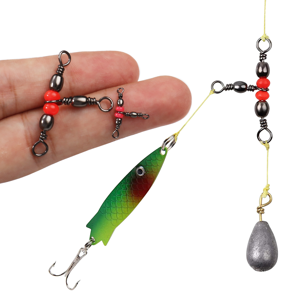 Freshwater Line - Conector de Pesca Giratório Triplo T-Swivel