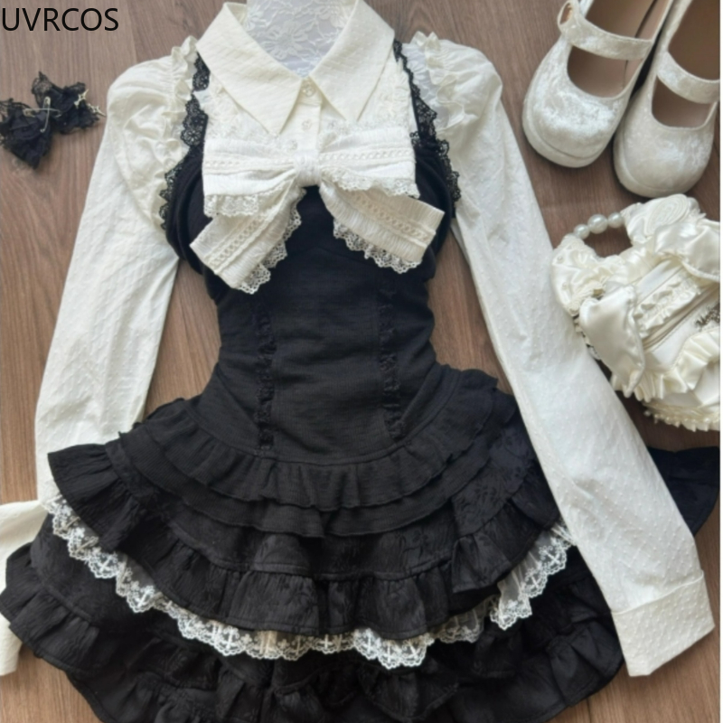 Y2k estética lolita estilo 3 p - Fly Line avaliação e preço