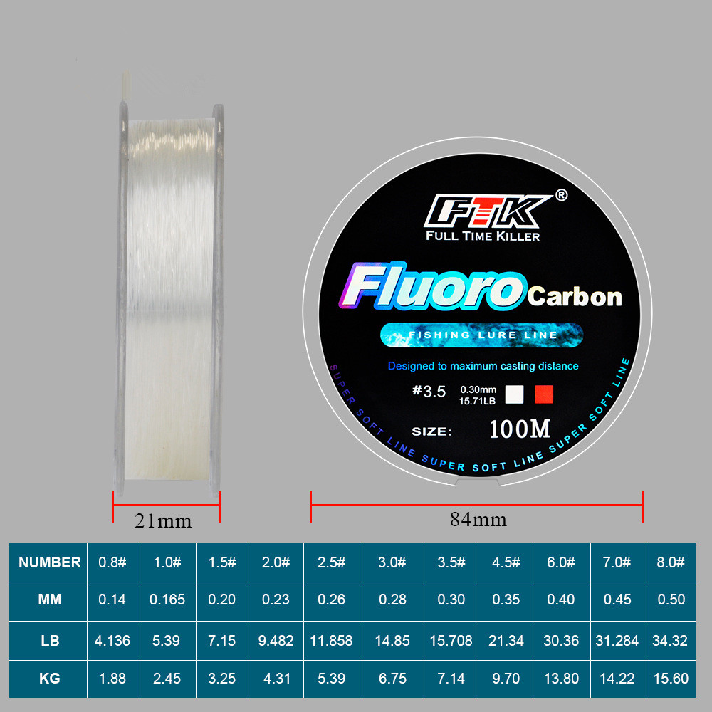Linha de Pesca de Isca de Fluo - Fluorocarbon Line avaliação e preço