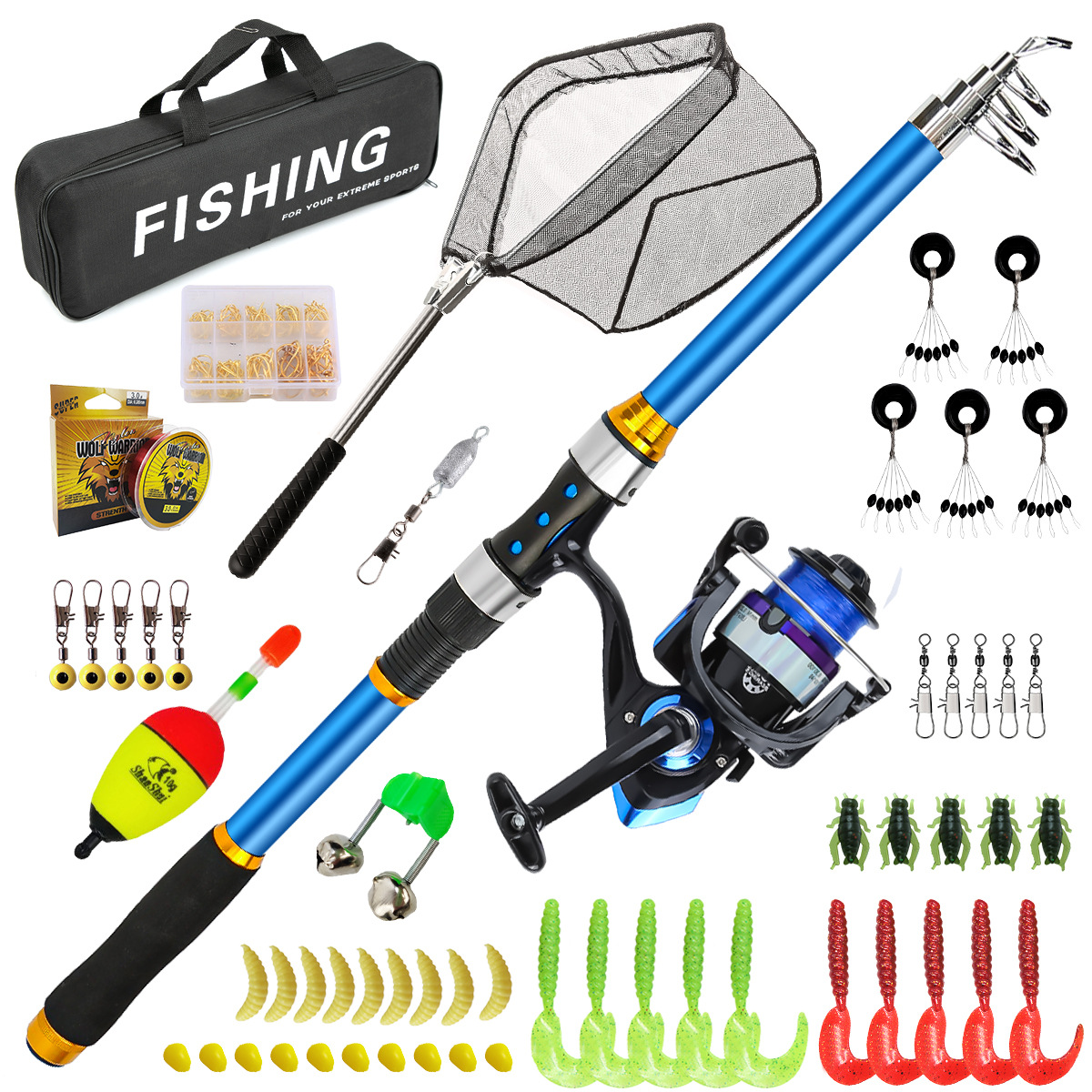Conjunto de vara de pesca tele - Fishing Line Spooler avaliação e preço